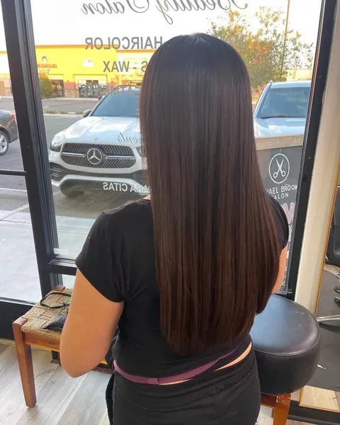 Sleek hair color
